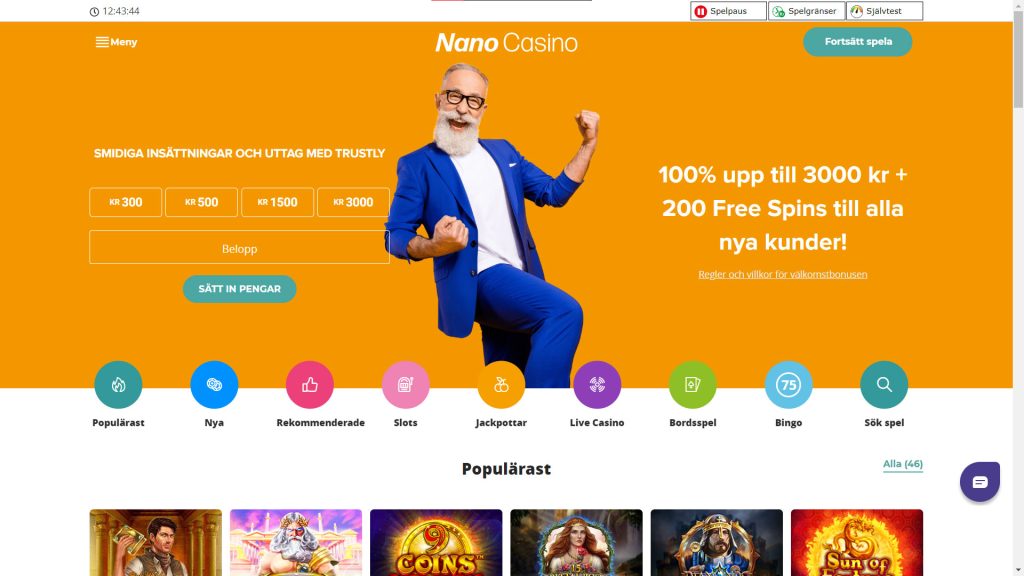 Nano Casino Screenshot