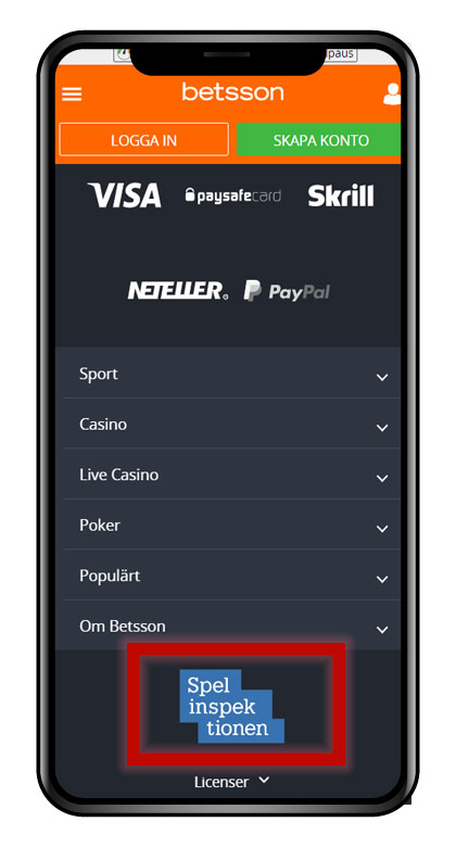 screenshot betsson 